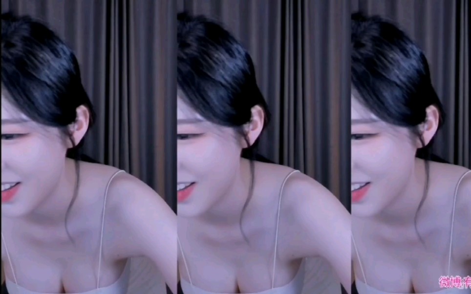 韩国女主播低胸装，紧身裤性感视频封面